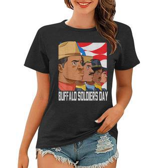 National Buffalo Soldiers Day July 28Th Patriotic Gift Women T-shirt - Seseable