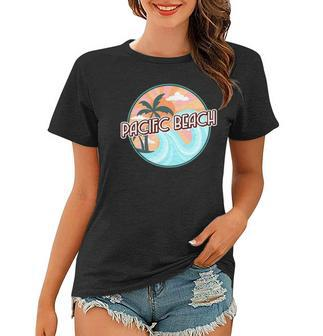Pacific Beach San Diego California Ocean Waves Women T-shirt | Mazezy