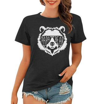 Papa Bear Face With Sunglasses Women T-shirt | Mazezy