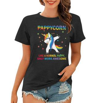 Pappycorn Dabbing Unicorn Pappy Funny Gift Women T-shirt | Mazezy