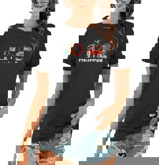 Peace Love Christmas Sublimation Peace Symbol Women T-shirt | Mazezy