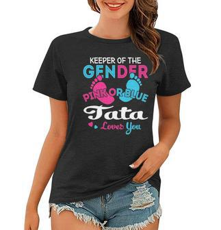 Pink Or Blue Tata Loves You Gender Reveal Women T-shirt | Mazezy
