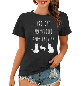 Pro Cat Pro Choice Pro Feminism Cat Lady Cat Mom Political Women T-shirt - Seseable