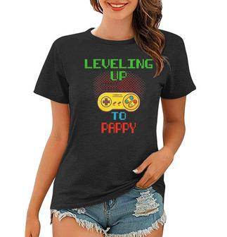 Promoted To Pappy Unlocked Gamer Leveling Up Women T-shirt | Mazezy