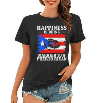 Puerto Rican Wife Husband Wedding Puerto Rico Boricua Flag Women T-shirt - Thegiftio UK
