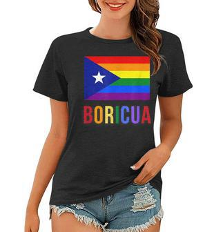 Puerto Rico Boricua Gay Pride Lgbt Rainbow Wepa Women T-shirt | Mazezy