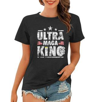 Retro Great Ultra Maga King Trump Biden Political Ultra Mega Proud Women T-shirt | Mazezy