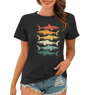 Retro Sharks For Shark Lover Women T-shirt | Mazezy UK