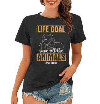 Save All The Animals Veterinary Vet Tech Women T-shirt - Seseable