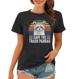 Save The Trash Panda Funny Raccoon Lover Women T-shirt | Mazezy