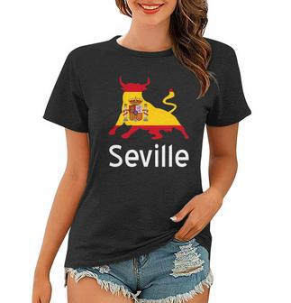 Seville Spain Bull Fighting Women T-shirt - Thegiftio UK