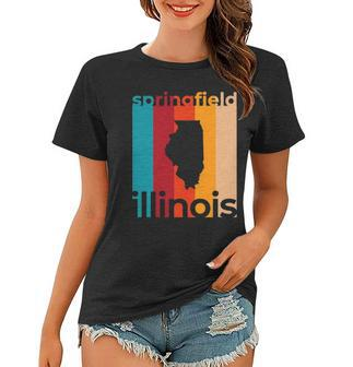 Springfield Illinois Retro Cutout Il Souvenir Women T-shirt | Mazezy
