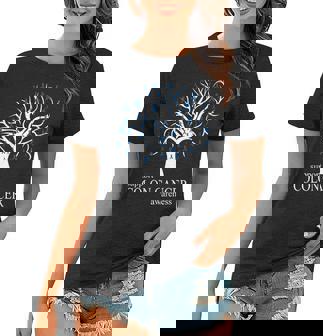 Support Colon Cancer Awareness Ribbon Tree Women T-shirt - Monsterry