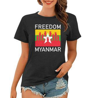 Three Finger Salute Myanmar Freedom Women T-shirt | Mazezy AU