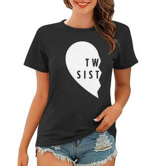 Twin Sisters Heart Half Matching Set 1 Of 2 Gift Women T-shirt | Mazezy