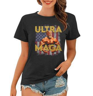 Ultra Mega Proud Ultra Maga Trump 2024 Gift Women T-shirt | Mazezy