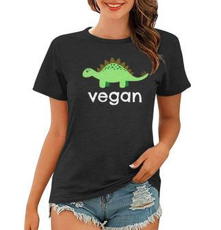 Vegan Dinosaur Green Save Wildlife Women T-shirt | Mazezy