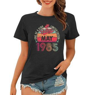 Vintage 37Th Birthday Awesome Since May 1985 Gift Women T-shirt | Mazezy