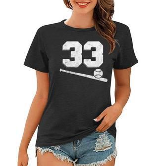 Vintage Baseball Jersey Number 33 Player Number Women T-shirt - Thegiftio UK