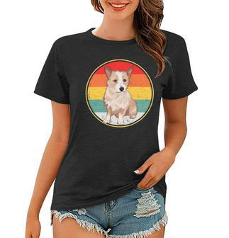 Vintage Retro Sunset Portuguese Podengo Pequeno Dog Women T-shirt | Mazezy