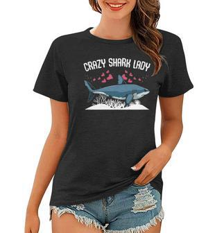 Womens Crazy Shark Lady Animal Ocean Scuba Diving Funny Week Women T-shirt - Thegiftio UK
