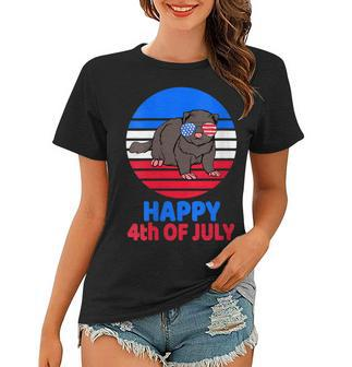 Womens Ferret 4Th Of July For Ferret Lover July 4Th Ferret Mom Dad Women T-shirt - Seseable
