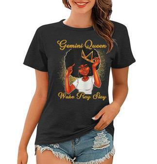 Womens Gemini Queens Are Born In May 21 - June 21 Birthday Women T-shirt - Seseable