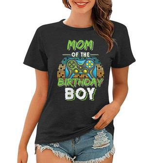 Womens Mom Of The Birthday Boy Matching Video Gamer Birthday Party Women T-shirt - Seseable