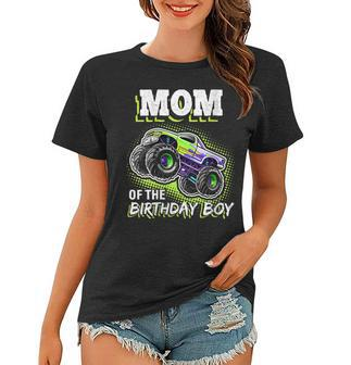 Womens Mom Of The Birthday Boy Monster Truck Birthday Novelty Gift Women T-shirt | Seseable UK