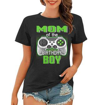 Womens Mom Of The Birthday Boy Video Game B-Day Top Gamer Party Women T-shirt - Seseable