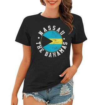 Womens Nassau The Bahamas Flag Lovers Gift Women T-shirt | Mazezy
