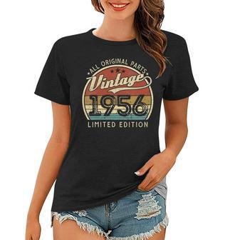 Womens Vintage 1956 Limited Edition 66 Years Old 66Th Birthday Women T-shirt | Mazezy
