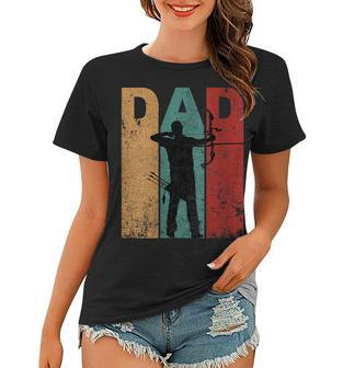 Womens Vintage Archery Dad Fathers Day Archer Daddy 4Th Of July Women T-shirt - Seseable