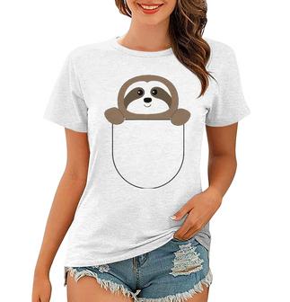 Chillin Sloth Pocket Tee Funny Sloth In Your Pocket Tee Women T-shirt