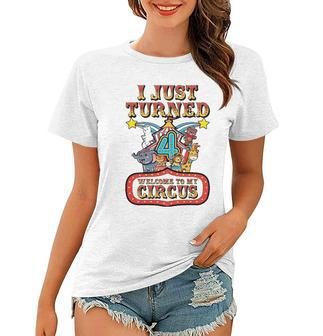 4Th Birthday Carnival Theme Welcome To My Circus Birthday Women T-shirt | Mazezy