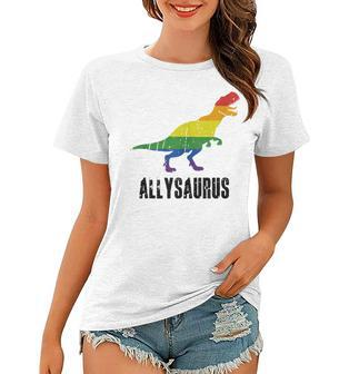 Allysaurus Ally Pride Gay Pride Lgbt Allysaurus Women T-shirt | Mazezy
