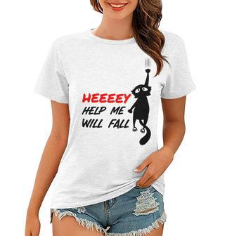 Black Cat Sayes Hey Cat Sayes Hey Women T-shirt | Favorety CA