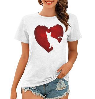 Cat Heart Shirt Cat Lovers Valentine Day Gifts For Couple Women T-shirt | Favorety CA