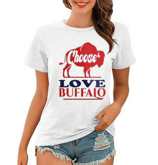 Choose Love Buffalo Pray For Stop Hate Women T-shirt | Mazezy