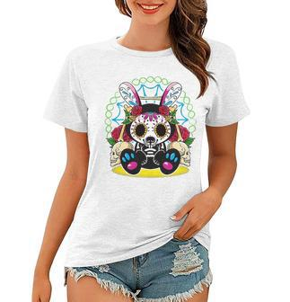 Day Of The Dead Dia De Los Muertos Bunny Sugar Skull Women T-shirt | Mazezy
