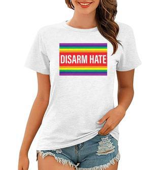 Disarm Hate Lgbtq Pride Protect Trans Students Not Afraid Women T-shirt | Mazezy