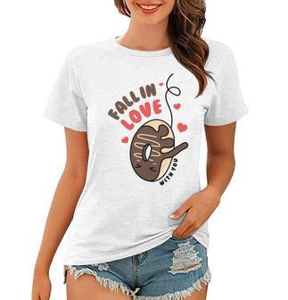 Funny Donut Fall In Love Women T-shirt | Favorety AU