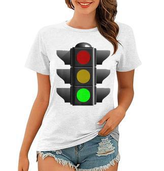 Green Traffic Light Signal Stop Caution Go Women T-shirt | Mazezy