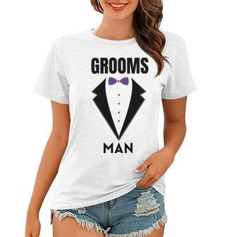 Groomsman Grooms Squad Stag Party Friends Themed Women T-shirt - Monsterry