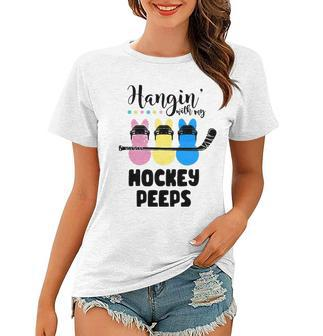 Hanging With My Hockey Easter Bunnies Cute Easter Women T-shirt | Mazezy