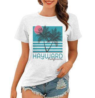 Hayward California Vintage Souvenirs Sunset Women T-shirt | Mazezy