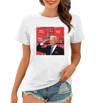Joe Biden Economy Bidens America Wall Street Memes Women T-shirt - Thegiftio UK