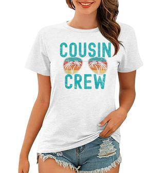 Kids Cousin Crew Family Vacation Summer Vacation Beach Sunglasses Women T-shirt - Seseable