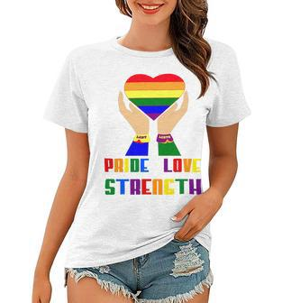 Lgbt Pride Month Lgbt History Month Slogan Shirt Lgbt Love Heart Women T-shirt - Monsterry
