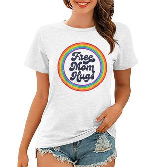 Lgbtq Free Mom Hugs Gay Pride Lgbt Ally Rainbow Lgbt Women T-shirt | Mazezy